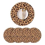 Round Placemats Polyester Placemats Set of 4 Washable Cloth Placemats Heat Resistant Placemats for K