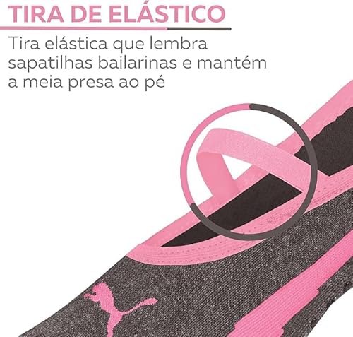 KIT 2 Pares Meia Sapatilha Antiderrapante Pilates Puma | 34 a 39 |