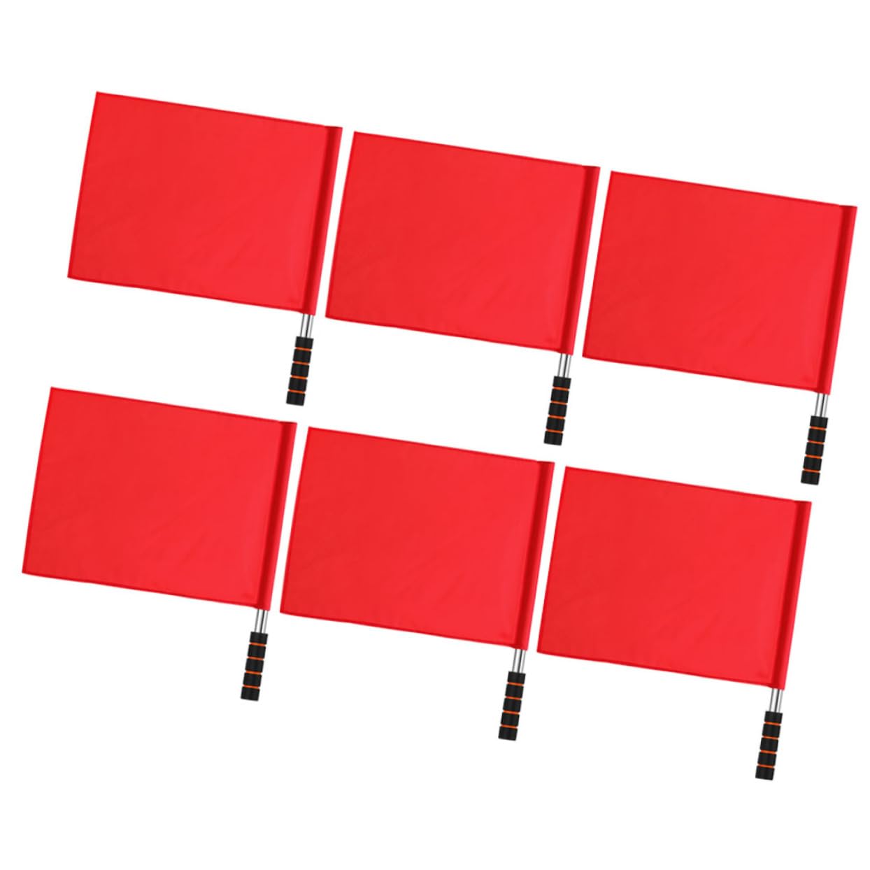 Gogogmee 6pcs Racing Referee Flags Multi-function Handheld Signal Flags for Sports Traffic and Events Sturdy Poles for High Visibility