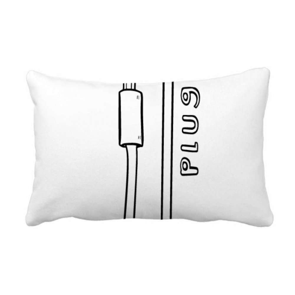 Coussin oreiller lombaire 16x24 motif ligne dessin multicolor housse insert canapé