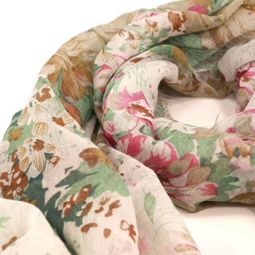 TrendsBlue Premium Soft Viscose Flower Print Scarf3