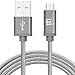 LAX Gadgets Micro USB Android Charging and Data Sync Cable 2.0, Durable Nylon Braided - Tangle Free Cable for Samsung, HTC, Motorola, Nokia, Kindle, MP3, Tablet and More[6 Feet-Gray]