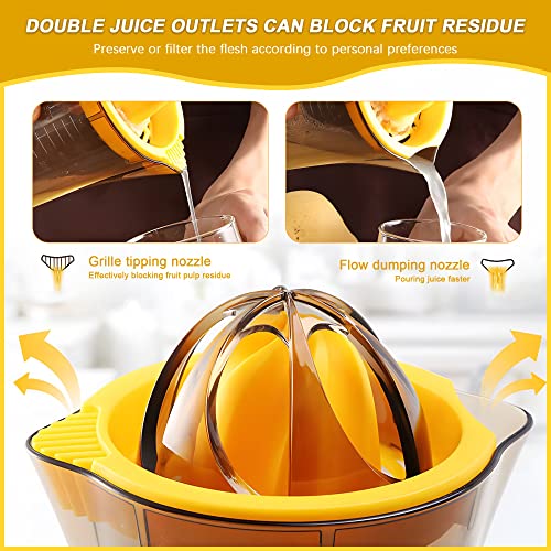 Citrus Lemon Orange Juicer Squeezer, Manual Hand Juicer For Orange Lime Squeezer, Lemon Juicer Orange Juicer Squeezer With Strainer And Built-In Measuring Cup #TOP2