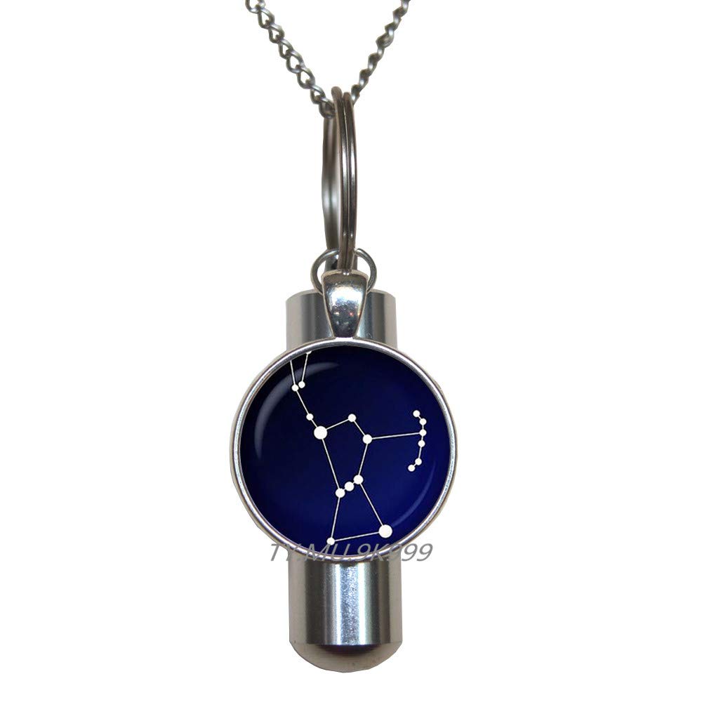 Yao0dianxku Orion Constellation Glass URN.Night Sky Cremation URN Necklace.Stars,Astronomy,Space Jewelry,Glass cabochon URN,Y202