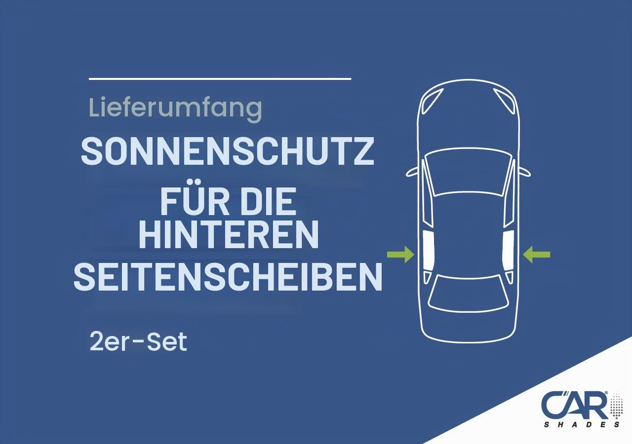 Satz Car Shades (Hintertüren) kompatibel mit Seat Leon 5F ST 2013-2020 (2-teilig) Passgenaue Sonnenschutzblenden
