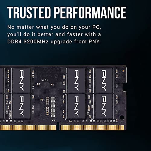 Image of PNY Performance 32GB DDR4 DRAM 3200MHz (PC4-25600) CL22 1.2V Dual Rank Notebook /Laptop (SODIMM) Computer Memory Kit - MN32GSD43200-TB