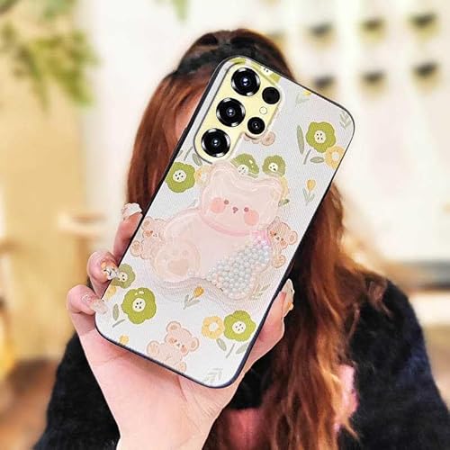 Phone Case Compatible with Oukitel C68, Dirt-resistant Anti-knock TPU Skin feel silicone Kickstand Drift Sand Glisten protective