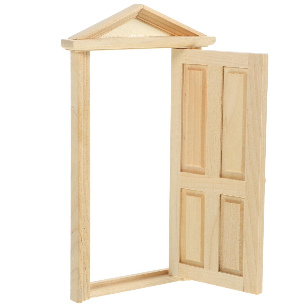 Zerodeko Dollhouse Door 1 12 Scale, Mini Wooden Door, Dollhouse Front 1 12 Scale, Mini Wooden for Dolls DIY Furniture Accessories