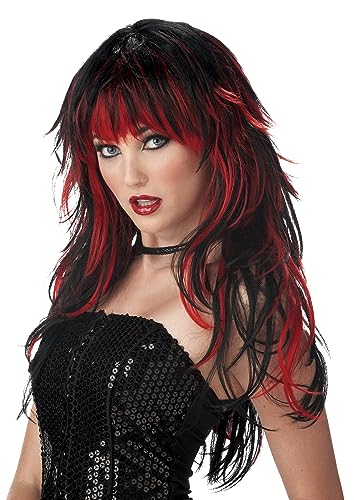 California Costumes Tempting Tresses, Red & Black Women's Wig Synthetic