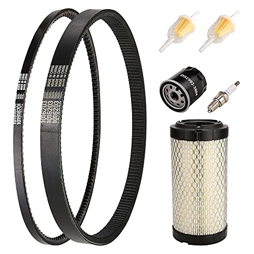 10L0L Golf Cart Tune Up Kit with Clutch Drive Belt & Starter Generator Belt,Spark Plugs for Club Car Precedent 2004-Up with FE350 Kawasaki Motor,1016203, 101916701