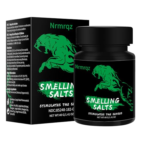 Nrmrqz Smelling Salts Aromatic Ammonia for Hockey Weightlifting & Powerlifting | Instant Energy Boost Focus & Motivation | 40g-A01