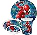 Hasbro Marvel Spiderman, servizio con piatto, ciotola per müsli e bicchiere in melammina