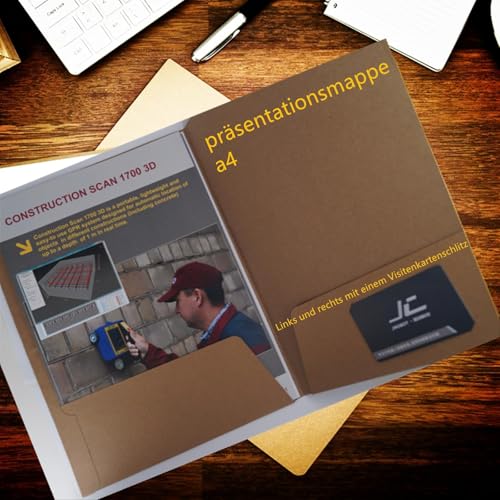 Papier mappe-12 Set Präsentationsmappe A4 aus Kraftpapier - 350gsm Nachhaltige Projektmappe & Angebotsmappe aus Naturkarton - Hochwertige Dokumentenmappe für Business, Bewerbung & Schule - Braun