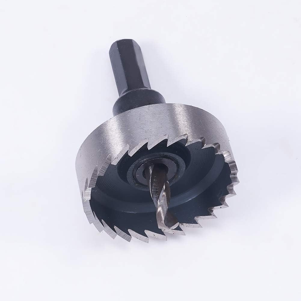 Auniwaig 2pcs HSS Hole Saw Kits for Metal, 45mm High-Speed Steel Hole Saw Cutting Kit Drill Bits Opener Cutter Tool, for Cutting Holes on Wood, Plastic Sheet, Stainless Steel, Iron, Aluminum Plate