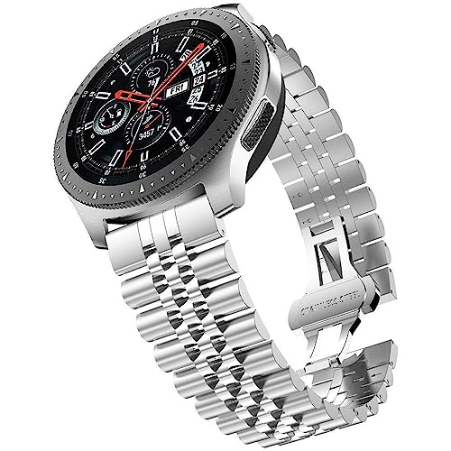 Niziruoup   Correa de Metálica de Reloj de Liberación Rápida, Compatible con Relojes Samsung, Correa de Jubilee 20mm y 22mm, Acero Inoxidable
