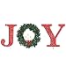 KNL Store Glittered Red Christmas Stake Lighted Christmas Outdoor Yard Decoration Joy or Peace (Joy)