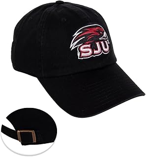 Desert Cactus Saint Joseph's University Baseball Hat Hawks SJU Brimmed Embroirderd Hats Cap Adjustable Cloth Strap Adult (Style B) Black