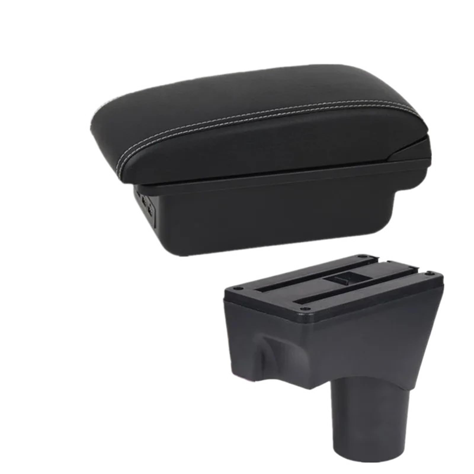 XINQQDC Console Armrest Fit For Nissan March Micra K13 Armrest Box Fit For Nissan Sunny Car Armrest Arm Storage Box Retrofit Parts Car Accessories Car Armrest Organizer(B1 white line 3USB)