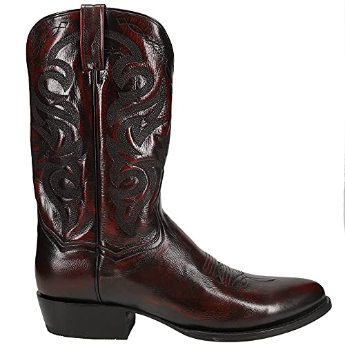 Dan Post Mens Milwaukee Round Toe Cowboy Western-boots, Black Cherry, 12 US