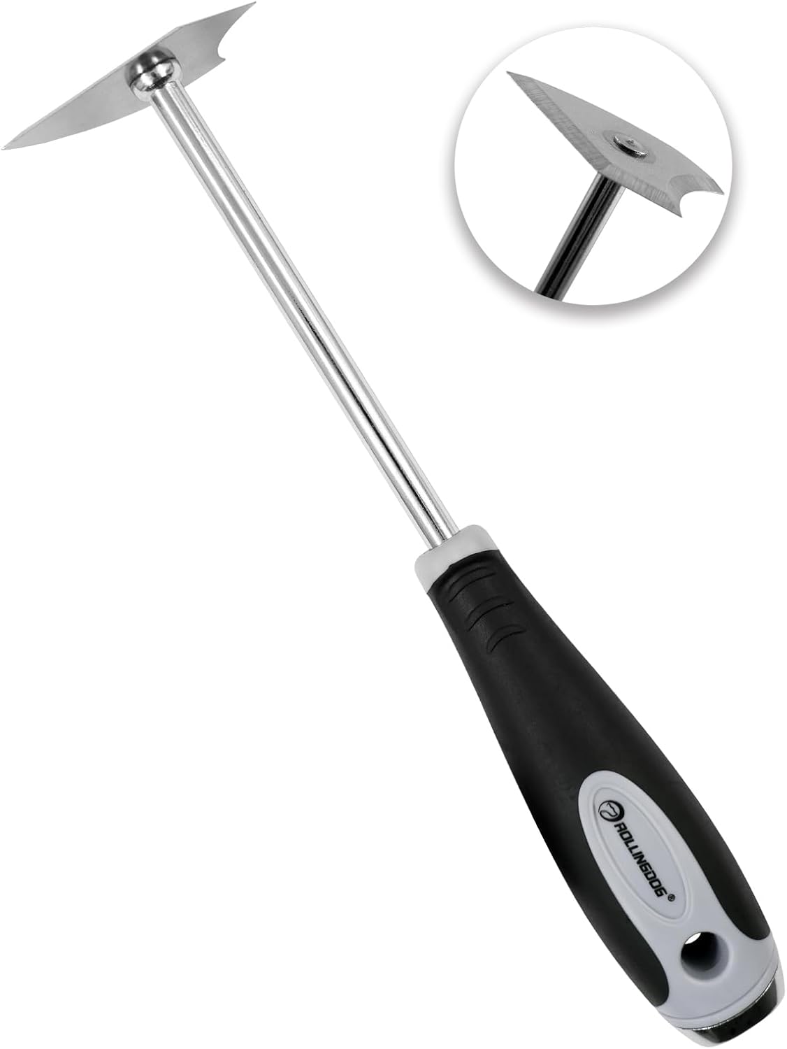 ROLLINGDOG Combination Stainless Steel Shave Hook Scraper-Shave Hook with Rubber Grip Handle and Hammer Cap for Removing Paint and Varnish from Flat Surfaces