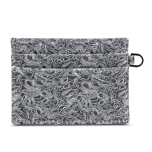 Eddie Bauer Mens Pioneer Leather and Canvas Card Case Wallet - Grey2