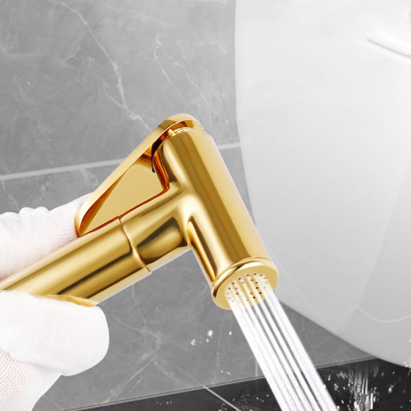 Premium Bidet Duschset - Kupfer Handheld Bidet Sprüher mit Edelstahlschlauch, Einhandgriff, einfache Installation für verbesserten Badkomfort und Hygiene