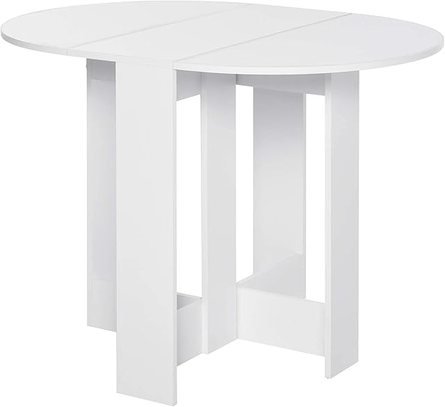 HOMCOM Folding Drop Leaf Dining Table Foldable Bar Table for Small Kitchen,Dining Room