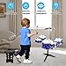 Toddler Drum Set Kids Jazz Drum Kit 8 Piece - Educational Percussion Musical Instruments Toy Playset Christmas Birthday Gift for Boys Girls, Blue