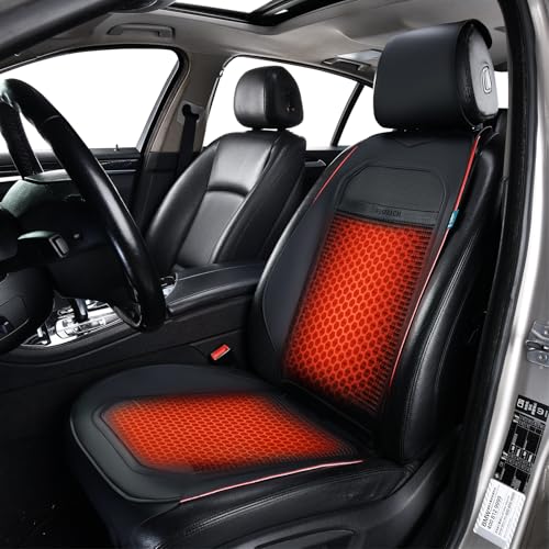 Image of FLORICH Leather Car Seat Covers Universal Car Seat Cushion Comfortable Automotive Seat Protector Fit for Car SUV Truck Van, Black&Red Line