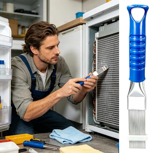 AC Fin Comb Reusable AC Cleaner Tool Air Conditioner Radiator Fin Comb Home Apartment Hotel Dormitory Rental Kitchen Bedroom Restaurant Verdampfer Kondensator Coil Straightener Repair Tool H-9