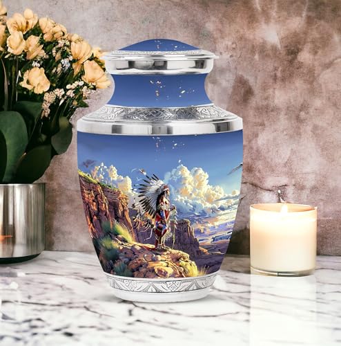 Image of Native American Urns for Ashes - Urns for Human Ashes - Urn for Ashes for Women - Cremation Urns for Burial - Cremation Urns for Adult Ashes Women (10 inch Pack of 1)