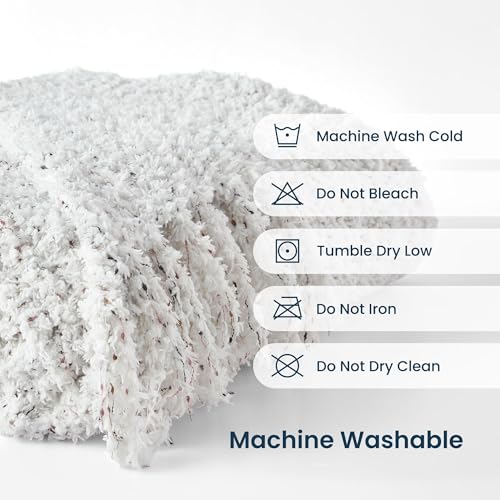 SLEEP ZONE Throw Blanket for Couch - Lightweight Knit Blanket, Throw Blankets for Bed All Season - Luxury Super Soft Cozy Bed Blanket (Ivory, 60x80in) by SLEEP ZONE - Image 6