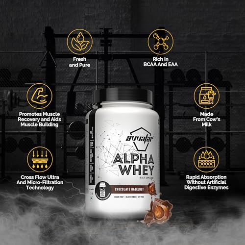 Image of avvatar ALPHA WHEY PROTEIN | 1Kg | Chocolate Hazelnut Flavour | 25g Protein | 25 Servings