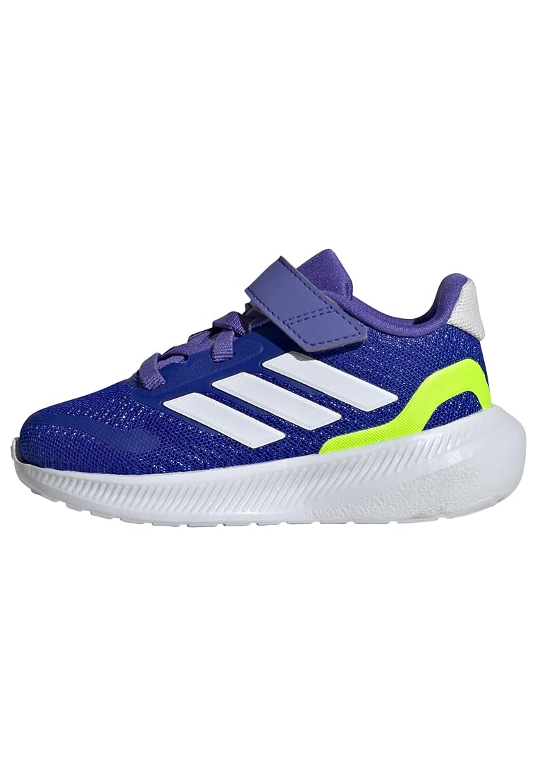 adidas Unisex Kids RUNFALCON 5 Shoes Infants, Lucid Blue/Cloud White/Lucid Lemon, 3 UK Child