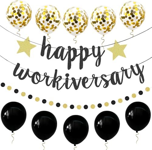 Bannière Happy Workiversary pour fêter l'anniversaire de travail d'un collègue