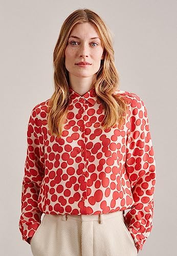 Seidensticker Damen Bluse - Fashion Bluse - Regular Fit – Hemdblusenkragen - Langarm – 100% Viskose