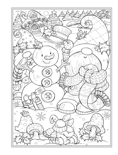 Creative Haven Gnome for the Holidays Coloring Book (Adult Coloring Books: Holidays & Celebrations) - Image 7