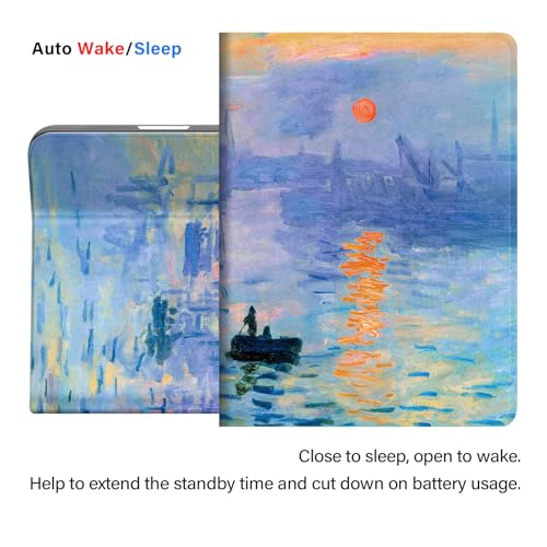 Coque iPad Pro 13 M4 Monet Étui Cuir Impression Sunrise - 3