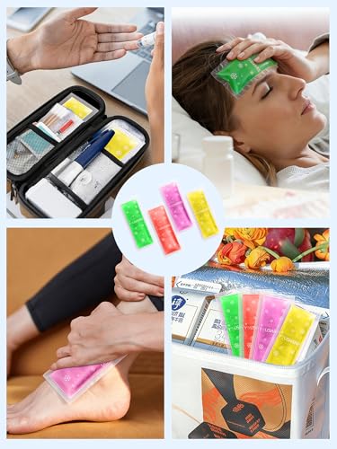 Image of YOUSHARES TSA Approved Ice Packs for Insulin Cooler Travel Case - Travel Ice Packs for Medications, Reusable Small Freezer Packs for Insulin Travel Case (4 Pcs, 4colors)