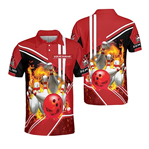 Personalized Name Bowling Polo Shirts 3D For Men And Women, Bowling Shirt, Bowling Shirts For Men, Team Bowling Shirt Men (Polobl8) #TOP3