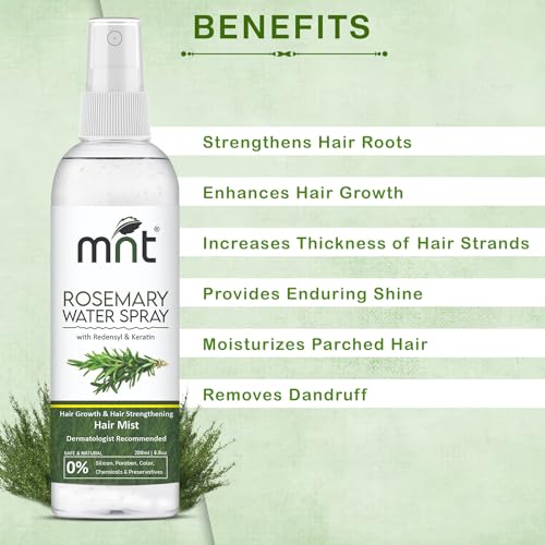 Image of MNT Combo of Rosemary Water for Hair Growth 200ml and Rosemary Hair Oil for Hair Growth 100 ml | Rosemary Hair Growth Combo (Combo of 2)