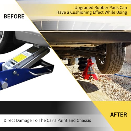 Image of 4 Pack Slotted Pinch Weld Jack Pad for BMW Mini | Shock resistant rubber pinch weld protector, fits BMW Mini frame rails, works with floor jack stands, includes portable stora