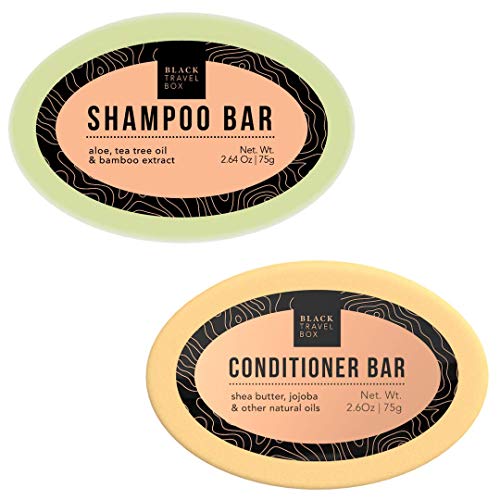 BlackTravelBox Wash Day Bundle – Shampoo and Conditioner Bar Travel Set
