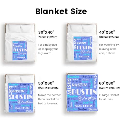 Personalized Blankets for Kids with Names Customized Blankets with Name for Adult Custom Blanket Gift for Birthday Christmas Valentines Day Gift
