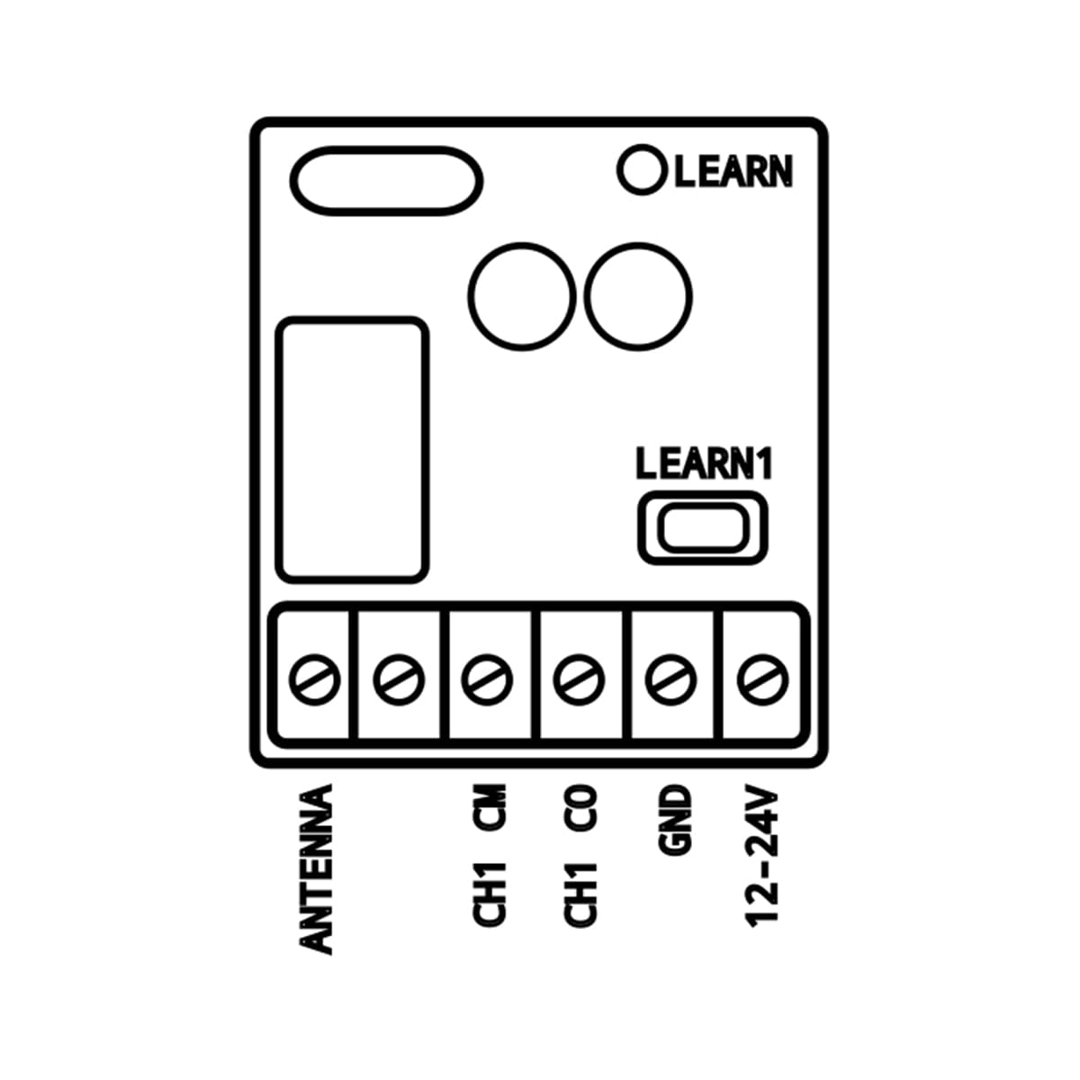 1Control Solo KIT Récepteur Universel 433MHz avec Télécommande – Kit Portail Automatique et Garage – Rend Compatibles avec Solo et Pad Les Télécommandes Non Supportées (Quartzées, Slave et Autres)