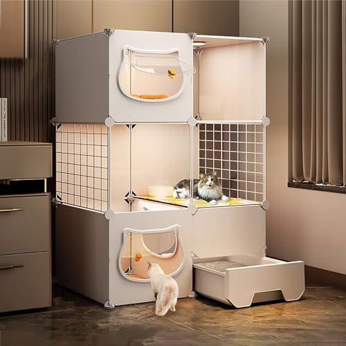 Cage anti-saut pour chaton et parc à jeux intérieur pour la sécurité des animaux