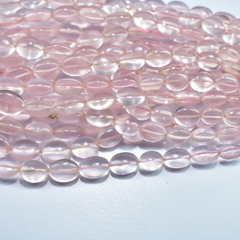 Naturalny kwarc różany owalne fasetowane koraliki 6,5 x 8,5-9,5 x 12,5 mm 40 cm długi sznurek tworzenie biżuterii koraliki z kamieni szlachetnych do naszyjnika bransoletki