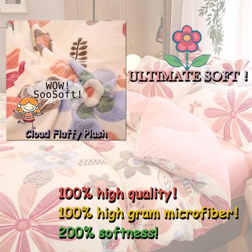 Morromorn Twin Bedding Sets, Pink Floral Duvet Cover Set thumb #2