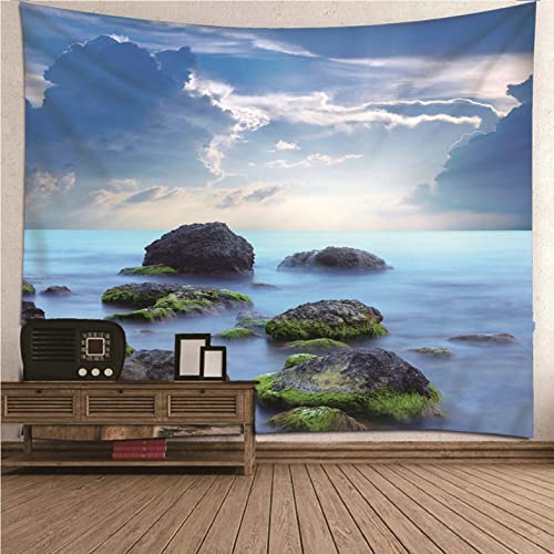 Tapisserie murale Isdreem décorations murales en tissu bleu-brun