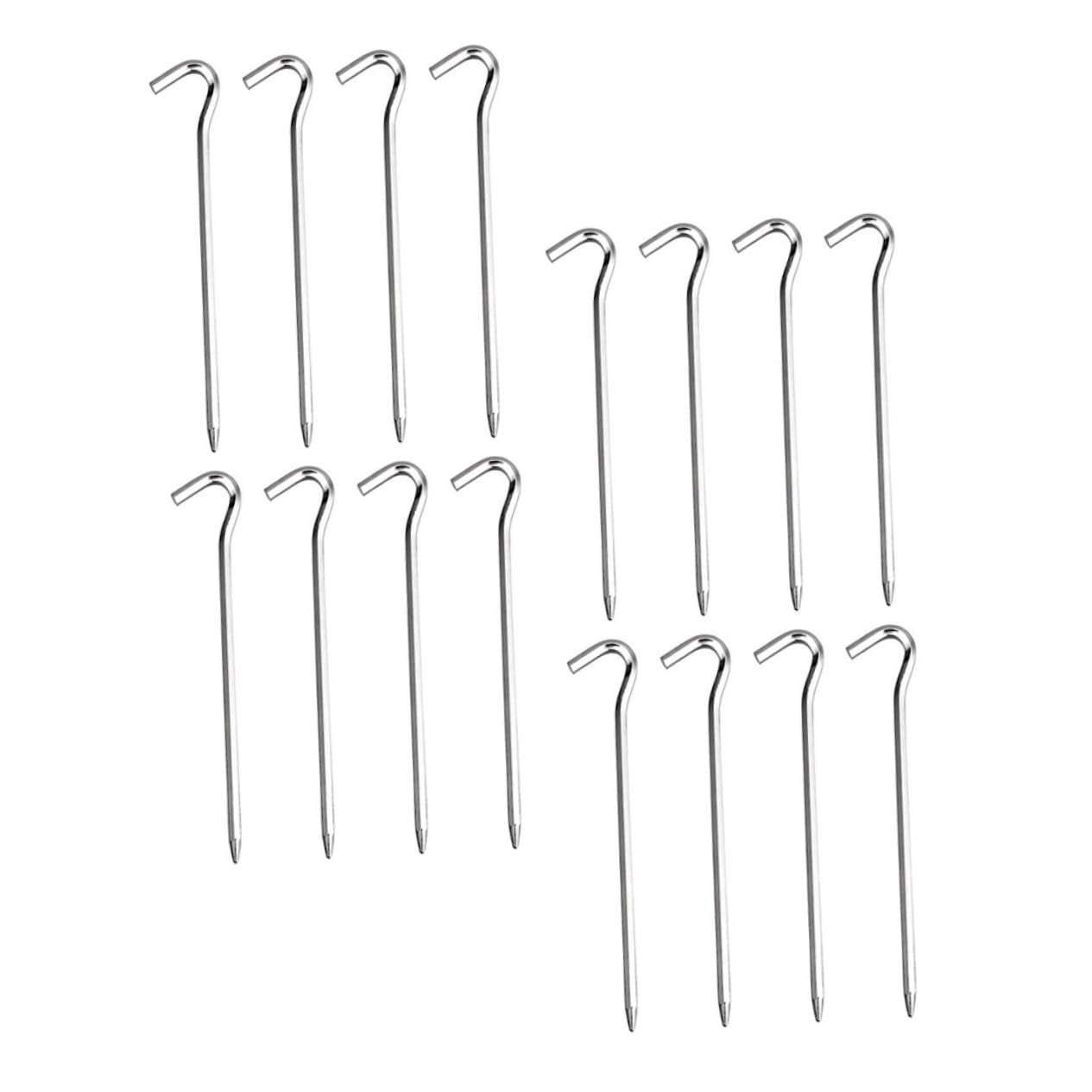 OSOLADY 16Pcs Heavy Duty Tent Stakes Hexagon Camping Pegs with Coating Durable Aluminum Alloy Tent Fixed Tool Awnings and